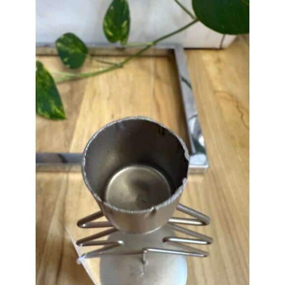 Silver Christmas tree tapered candle holder - Picture 5 of 8